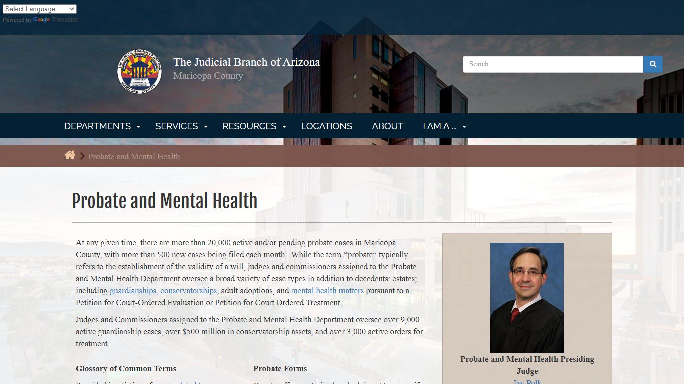 Probate and Mental Health - Maricopa County, Arizona